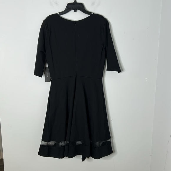 Lulus Sheer Factor Black Mesh Skater Dress NWT - Picture 7 of 9